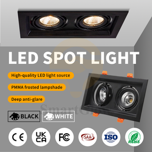 <span class=keywords><strong>LED</strong></span>嵌入式筒灯吸顶灯可调角度筒灯聚光灯COB方形长方形框架外壳筒灯 - Product Image 2