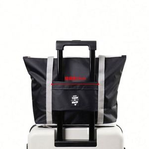 กระเป๋าเดินทางแบบพับได้สองชั้นขนาดใหญ่ น้ำหนักเบา ทำจากผ้า Oxford สำหรับใส่เสื้อผ้า พร้อมโลโก้สั่งทำพิเศษ - Product Image 1