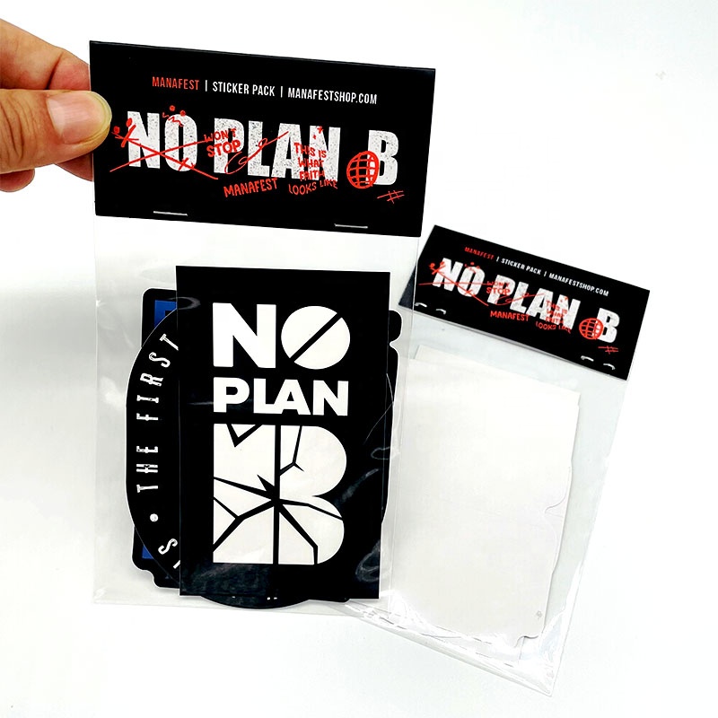 Custom Personalized Company Brand Logo Stickers Pack With Custom Packages Die Cut Vinyl Promotional Sticker Packs