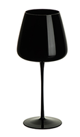 Carafe à vin sans plomb soufflée à la bouche en verre borosilicaté noir créatif en forme de U 1600ml avec tasse