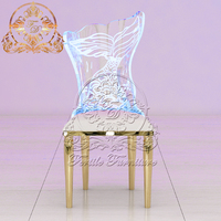 Nouveauté : Chaises d'enfants modernes en acrylique, dossier uni, 16 couleurs, pour hôtel