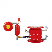 Katup Periksa Alarm Basah Fleksibel Berflens dengan Pengukur Tekanan & Motor Air Besi Ulet untuk Sistem Sprinkler