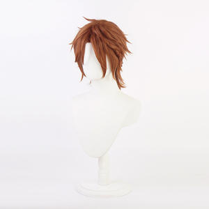 Peluca de <span class=keywords><strong>Cosplay</strong></span> de Mikejima <span class=keywords><strong>Madara</strong></span> de Ensemble Stars, Ainizi, 30 cm, Corta, Marrón Amarillo, Sintética - Product Image 3