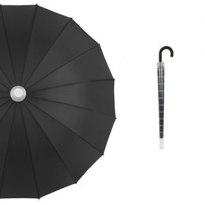 Parapluie de golf long et droit, automatique, coupe-vent, imperméable, à 16 baleines, avec poignée transparente, promotionnel - Product Image 2