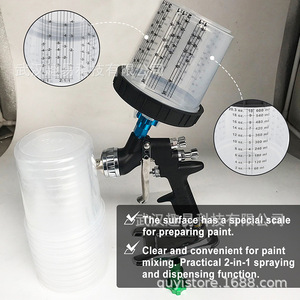 Disposable <b>Spray</b> <b>Paint</b> Cup 600Ml <b>Plastic</b> Gravity Feed Set <b>For</b> Surface Painting - Product Image 5
