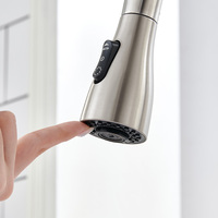 Robinet de cuisine commercial multifonction à jet puissant, cartouche céramique, douchette extractible à arc élevé