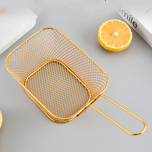 <span class=keywords><strong>Cesta</strong></span> frita de acero inoxidable para patatas fritas, nuggets de pollo, vajilla <span class=keywords><strong>gourmet</strong></span> creativa, filtro de aperitivos fritos americanos, <span class=keywords><strong>cesta</strong></span> de aceite - Product Image 5