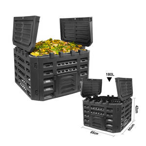 Poubelle de compostage de cuisine écologique toutes saisons Composteur de jardin extérieur Composteur de déchets 180L Poubelle de composteur de jardin en plastique - Product Image 3