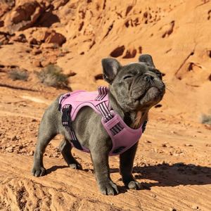 Harnais réfléchissant pour chien d'extérieur avec poche, harnais d'entraînement pour chien avec poignée et anneau en D, gilet tactique réglable anti-traction pour animaux de compagnie - Product Image 1
