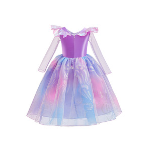 Vestido de Princesa Glinda Morado de Manga Larga para Niñas, Disfraz de Carnaval, Halloween, Cumpleaños, Navidad, <span class=keywords><strong>Bruja</strong></span>, Disfraces de TV y Películas - Product Image 2