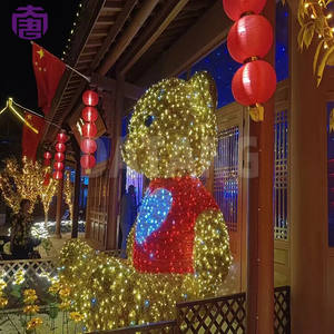 Luces de Navidad 3D con forma de oso grande para decoración navideña en exteriores en centros comerciales - Product Image 4