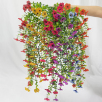 Guirlande de fleurs artificielles suspendues, fausses fleurs pour mariage, vase, arche, mur, cheminée, porche, balcon, décoration de plafond