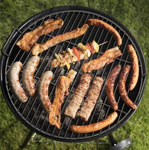 Grille de <span class=keywords><strong>barbecue</strong></span> en acier inoxydable 304 chromé, antiadhésive, soudée, avec poignées, diamètre 44,5 cm, <span class=keywords><strong>47</strong></span> cm/18,5 pouces, pour <span class=keywords><strong>barbecue</strong></span> au charbon de bois - Product Image 5
