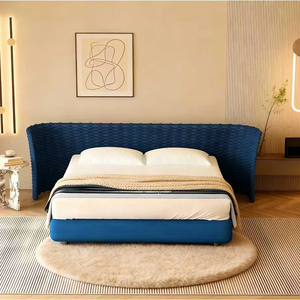 Matelas pour adultes, tête de lit de luxe avec rangement, lit double en bois pour lit simple moderne en bois massif, taille double, queen, king - Product Image 1