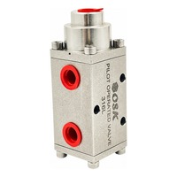 Vanne hydraulique à commande pilote à trois voies normalement ouverte/fermée en acier inoxydable pour panneau de commande de tête de puits