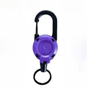 Mosquetón telescópico de aleación de zinc, llavero portátil, accesorio de pesca para exteriores, cordón antipérdida, hebilla en forma de U - Product Image 2