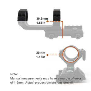ขายึดกล้องเล็ง NOTT 30 มม., ความสูงตรงกลาง 1.55 นิ้ว, ผลิตจากอะลูมิเนียม CNC 6061 สำหรับการล่าสัตว์และการยิงแบบยุทธวิธี - Product Image 3