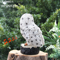 Sculpture d'hibou en résine LIFA, faite à la main et peinte à la main, avec capteur de mouvement, pour la décoration de Noël, du jardin et de la maison, garantie 1 an, cadeaux