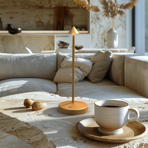 简约塔夫拉普餐厅无绳触摸zafferano pina pro发光二极管电池充电台灯 - Product Image 4