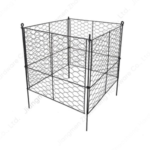 Couverture de protection des plantes, clôture de jardin en maille de fer carrée, noire, facile à assembler, pour légumes, fruits, fleurs - Product Image 1