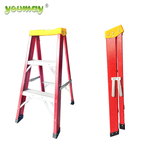 Cách nhiệt an toàn đôi bên gấp FRP sợi thủy tinh Thang nhôm bước với khay công cụ - Product Image 4