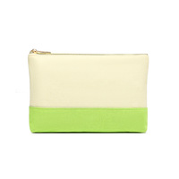 Trousse de maquillage pour cosmétiques en toile de coton réutilisable écologique sac cosmétique en toile de jute patchwork avec logo OEM coloré de qualité supérieure