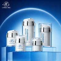 Flacon pompe airless en acrylique couleur nacré de luxe 15ml-150ml avec logo personnalisé, pot cosmétique pour emballage de soins de la peau sur mesure