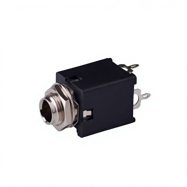 Vertical 3-pin 635mm Stereo Mono Jack 65mm Large Two-core Socket Microphone Jack Female Connector Model T834
