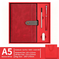 Articles promotionnels, bloc-notes PU A5, bouteille d'eau, cadeau d'entreprise, cadeau d'affaires, ensemble de bureau personnalisé avec stylo, boîte cadeau