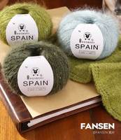 Colorful Gradient Mohair Yarn Ball Hand Dyed Eco-Friendly Anti-Pilling Soft Fancy Yarn for Knitting Crochet Tufting Wholesale