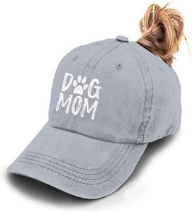 Casquettes d'alpinisme en cours d'exécution personnalisées unisexe chien maman Vintage jean casquette de Baseball réglable coton Denim papa chapeau brodé - Product Image 2