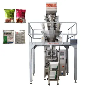 Peseuse multi-têtes entièrement automatique VFFS Pillow Snack Food popcorn Pesant la machine à emballer les chips de pomme de terre