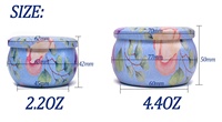 Échantillon gratuit 2.2oz 4.4oz boîte-cadeau de bougie aromatique ronde boîte de conserve boîtes de stockage de thé en métal
