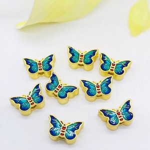 Enamel Butterfly Charm Beads Gold Blue <b>Red</b> DIY Jewelry Making Accessories For Necklaces <b>Bracelets</b> Craft Supplies - Product Image 4