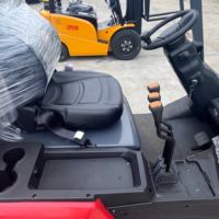 Chariot élévateur électrique 3T : Assis, pneus pleins, mât de 4 m, batterie lithium 80V/300Ah, contrôleur Curtis, automatique, LED.