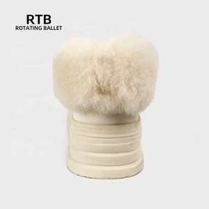 Minimalist Wind Low Top Gritty Leather <strong>Uggs</strong> Non slip Rubber Soles with Velvet High Thermal Wool Inside Boots - Product Image 4