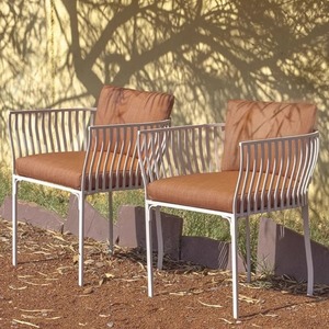 Ensemble de jardin moderne, table ronde et chaises, mobilier d'extérieur imperméable en bambou et rotin, ensemble de salle à manger pour patio 4 places - Product Image 5