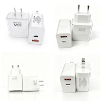 Chargeur mural rapide 30W OEM/ODM avec logo personnalisé, prise US/EU, double port, charge sécurisée pour iPhone 16 17 15 14 13 Pro Max Samsung Galaxy