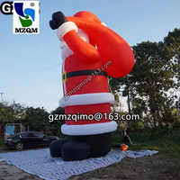 Sac à dos Noir Décoration de Noël Gonflable Père Noël Vieil Homme