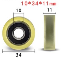 Pièces automobiles Roue à rouleaux en nylon de 50 mm avec roulement en plastique, Roue de guidage CNC, Galet de tension pour courroie plate