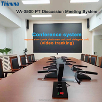 Thinuna VA-340D II système de conférence de discussion portable carré court col de cygne microphone unité de délégué avec suivi vidéo