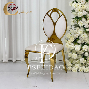 Silla de Hotel Moderna de Terciopelo Blanco con Patas Doradas Tipo Sable, Respaldo Abierto, Muebles Comerciales Contemporáneos para Interiores - Product Image 3