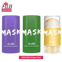 MLB Cosmétique OEM ODM original aloe sans pores magique nettoyant en profondeur nettoyage du visage thé vert argile masque bâton