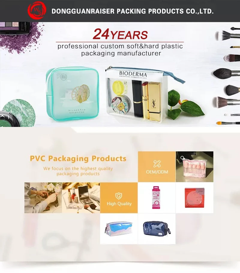 Customized Clear EVA Makeup Bone Pouch PVC Wash Travel Toiletry Bag