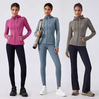 Veste à capuche zippée en polaire chaude d'hiver Xsunwing avec logo personnalisé, manches longues, trou pour le pouce, taille plus, yoga, entraînement, gym, fitness, sport