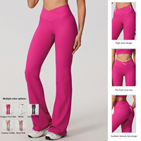 Pantalon de yoga évasé personnalisé pour femme, taille haute, très extensible, grande taille, écologique, respirant, effet ventre plat, pour le yoga et le sport