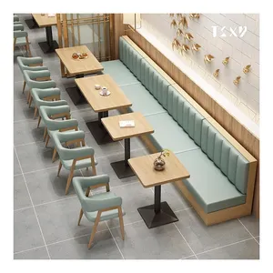 Özel tasarım fantezi restoran sandalye Modern ahşap restoran masaları ve otel ve restoran için yemek sandalyeleri kabinleri setleri