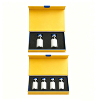 Boîtes rigides en carton personnalisées avec logo pour flacons de peptides cosmétiques, fermeture magnétique, gaufrage, doublure en éponge, emballage papier en lot de 2 ou 4