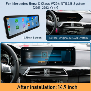 HFMidia Écrans tactiles NTG4.5 de 14,9 pouces pour Mercedes Benz W204 Classe C 2008-2010 Autoradio Carplay Android Auto Stéréo - Product Image 2