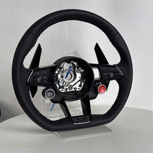 พวงมาลัยสปอร์ตหนังสีดำสำหรับรถ <span class=keywords><strong>Audi</strong></span> <span class=keywords><strong>TT</strong></span> R8 ttrs TTS 4S <span class=keywords><strong>MK2</strong></span> A6 S6 RS6 A7 S7 RS7 A8 S8 D4 A3 S3รถแข่งตามสั่ง - Product Image 5